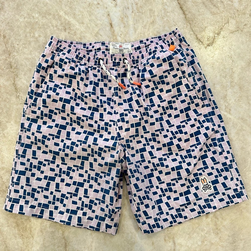 Boys Psycho Bunny Swim Trunks / Swimsuit - Size Medium 10/12